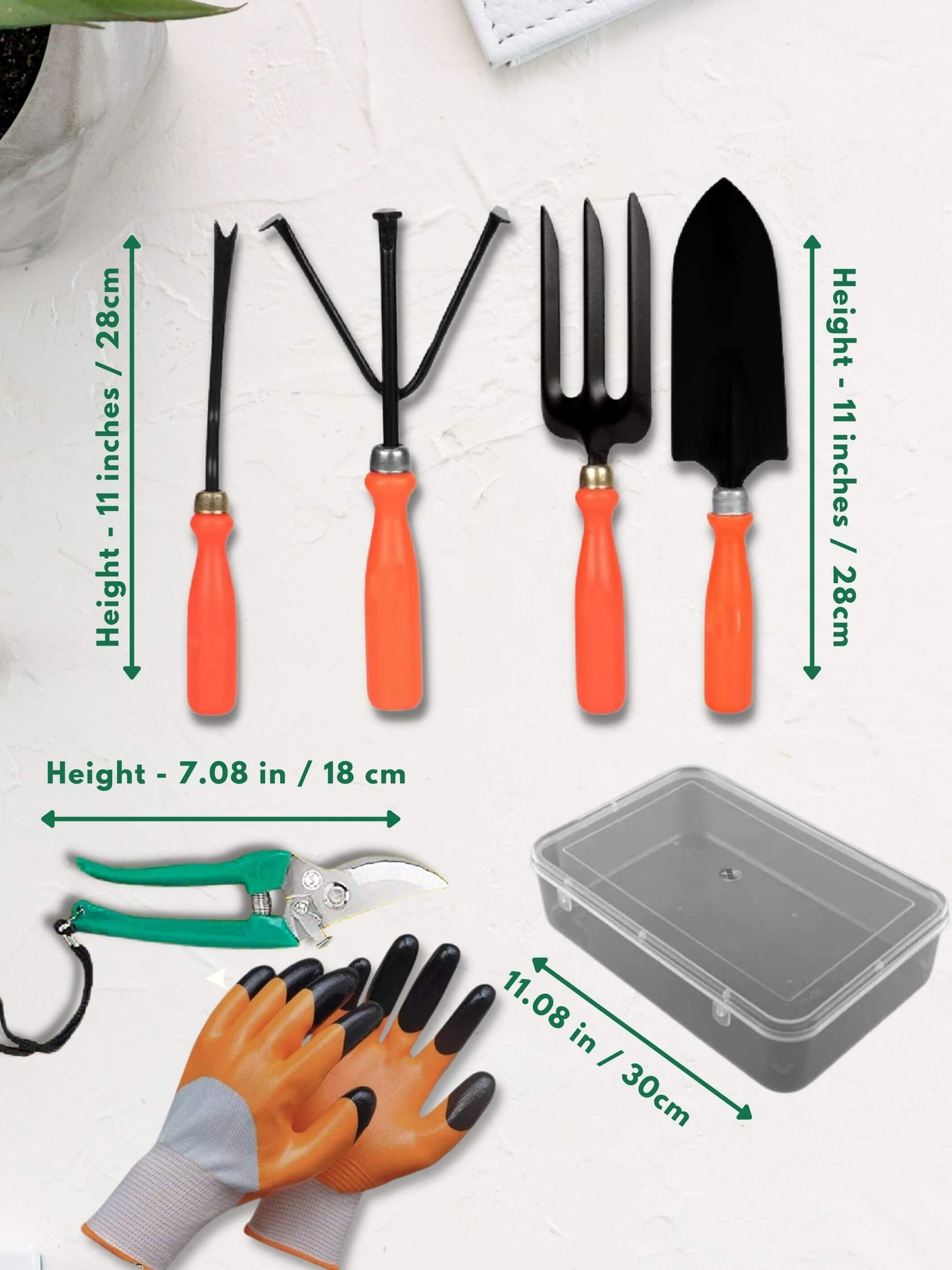 6 in 1 Gardening Tools Kit with Free Tools Box