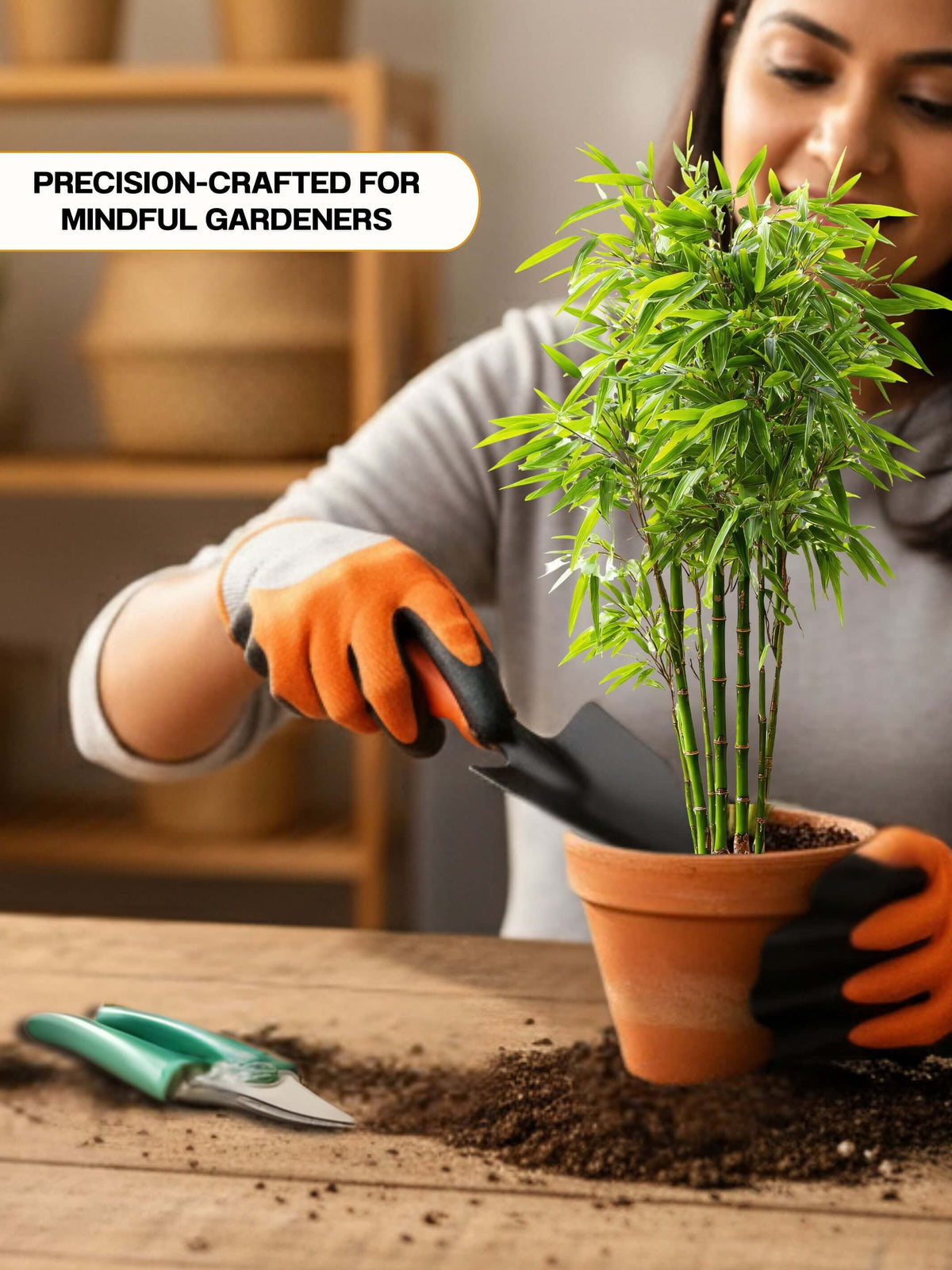 Gardening Tool Combo: Khurpi (Trowel) + Pruner