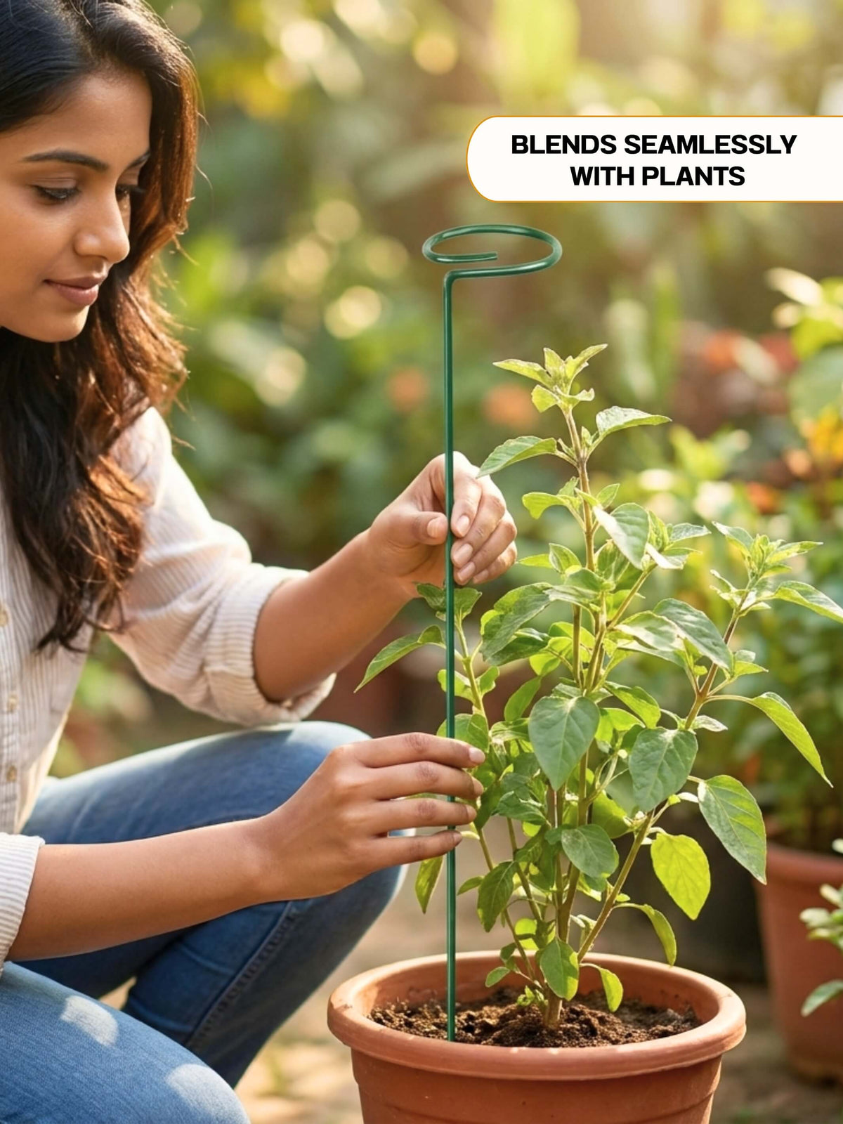 Metal Plant Stakes for Plant Support - 18 inches