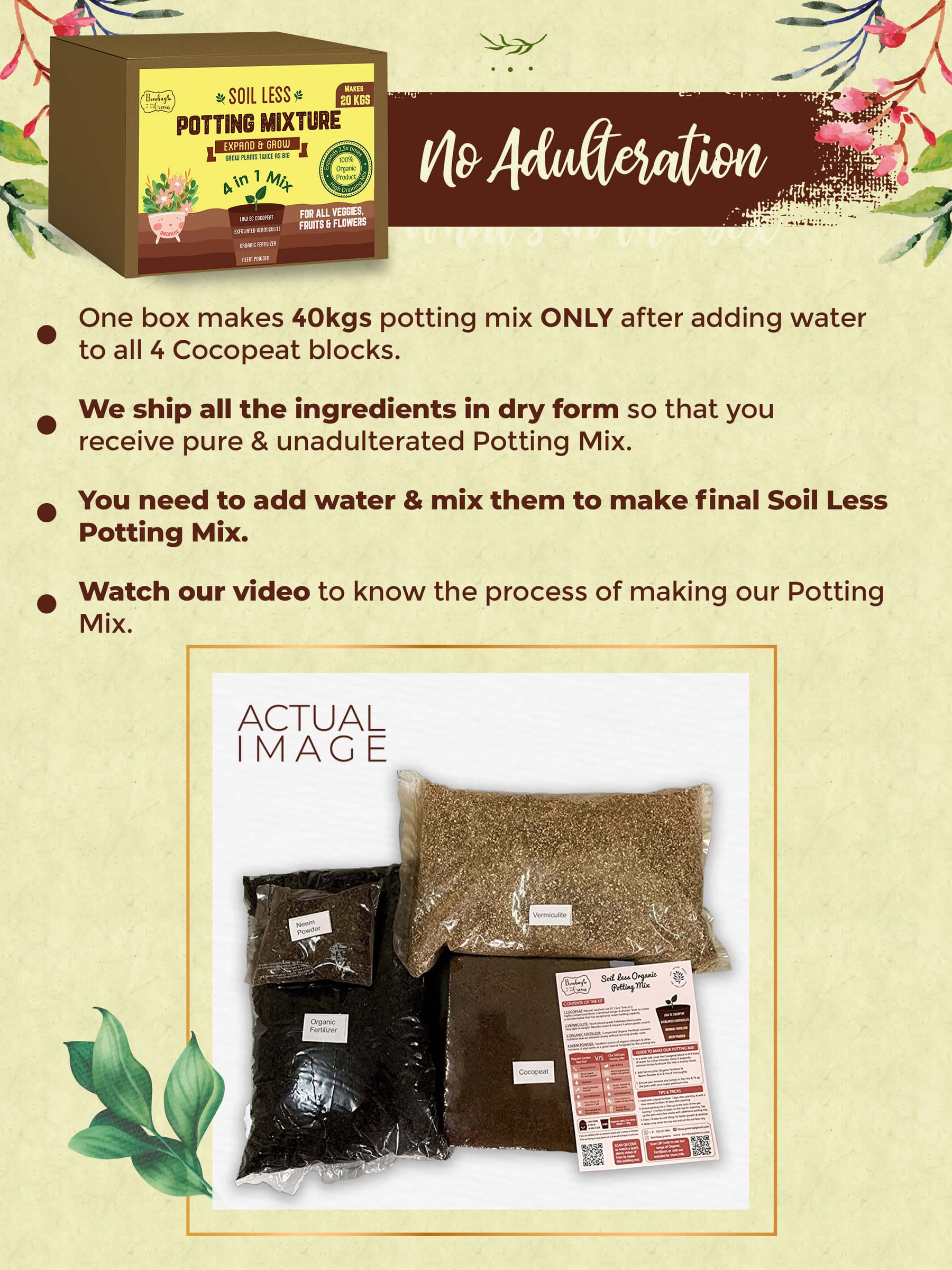 4 in 1 Potting Soil Mixture