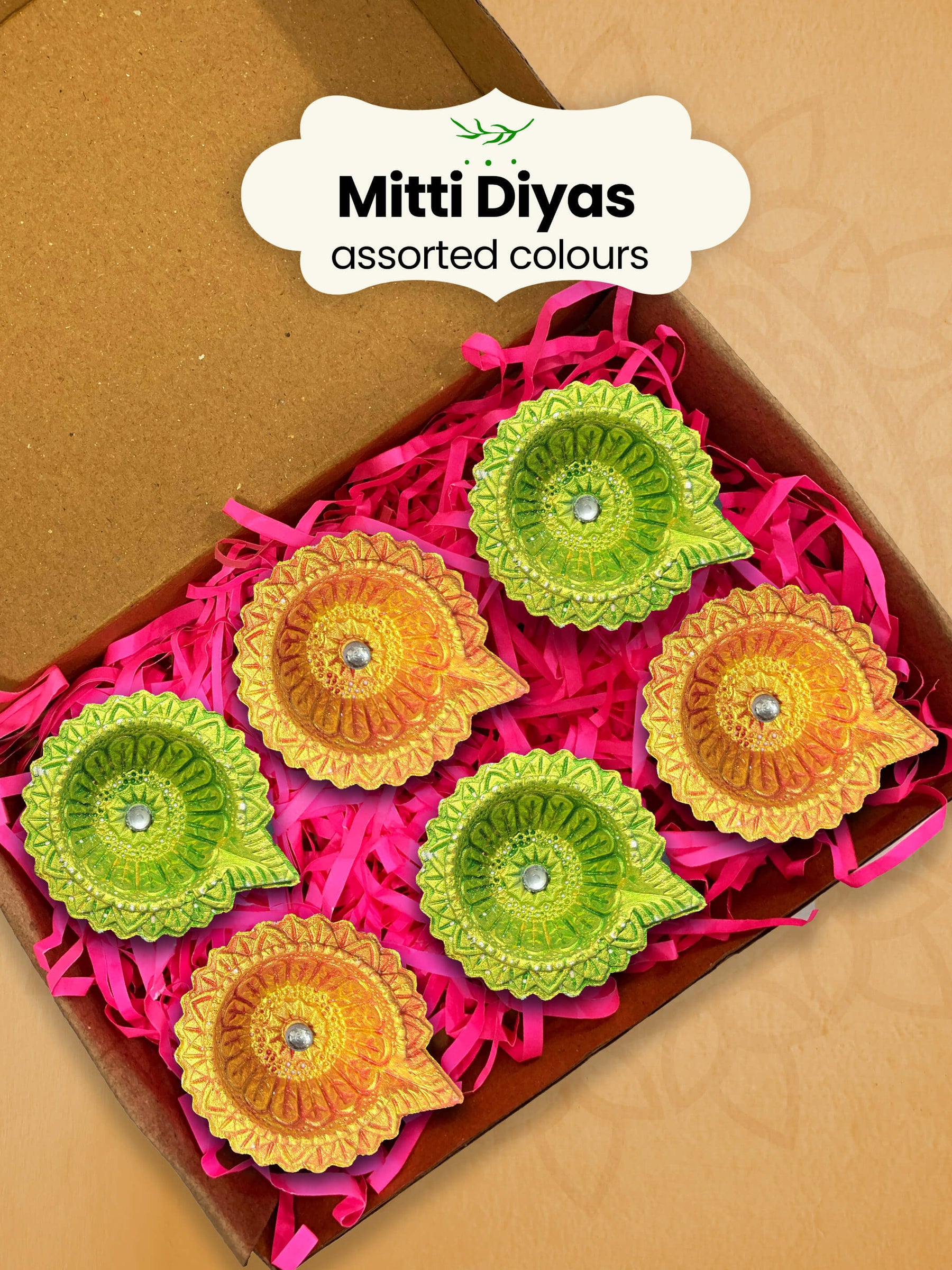 Decorative Clay Diyas Diwali Gift