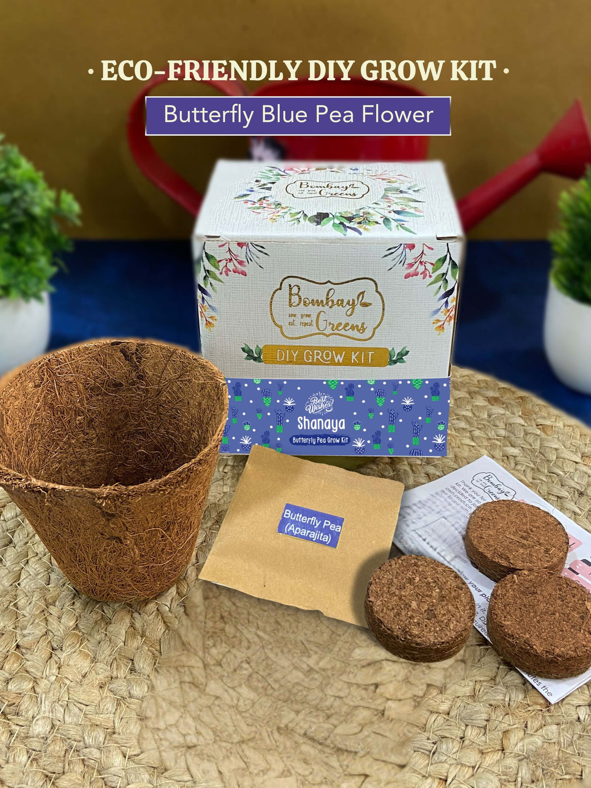 DIY Butterfly Pea Flower Gardening Kit (Pack of 20) - Customised Gifting