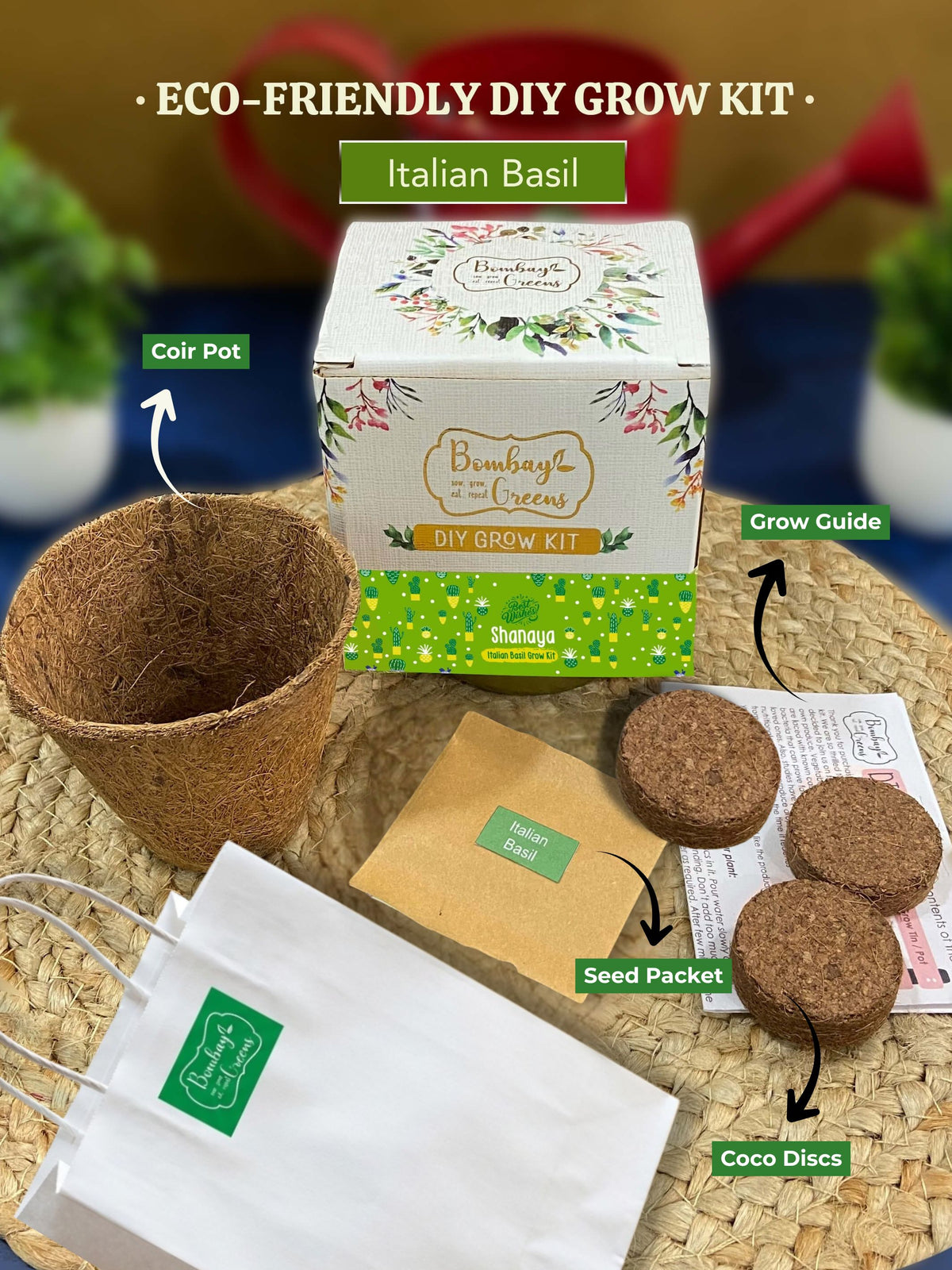 DIY Italian Basil Gardening Kit (Pack of 20) - Customised Gifting