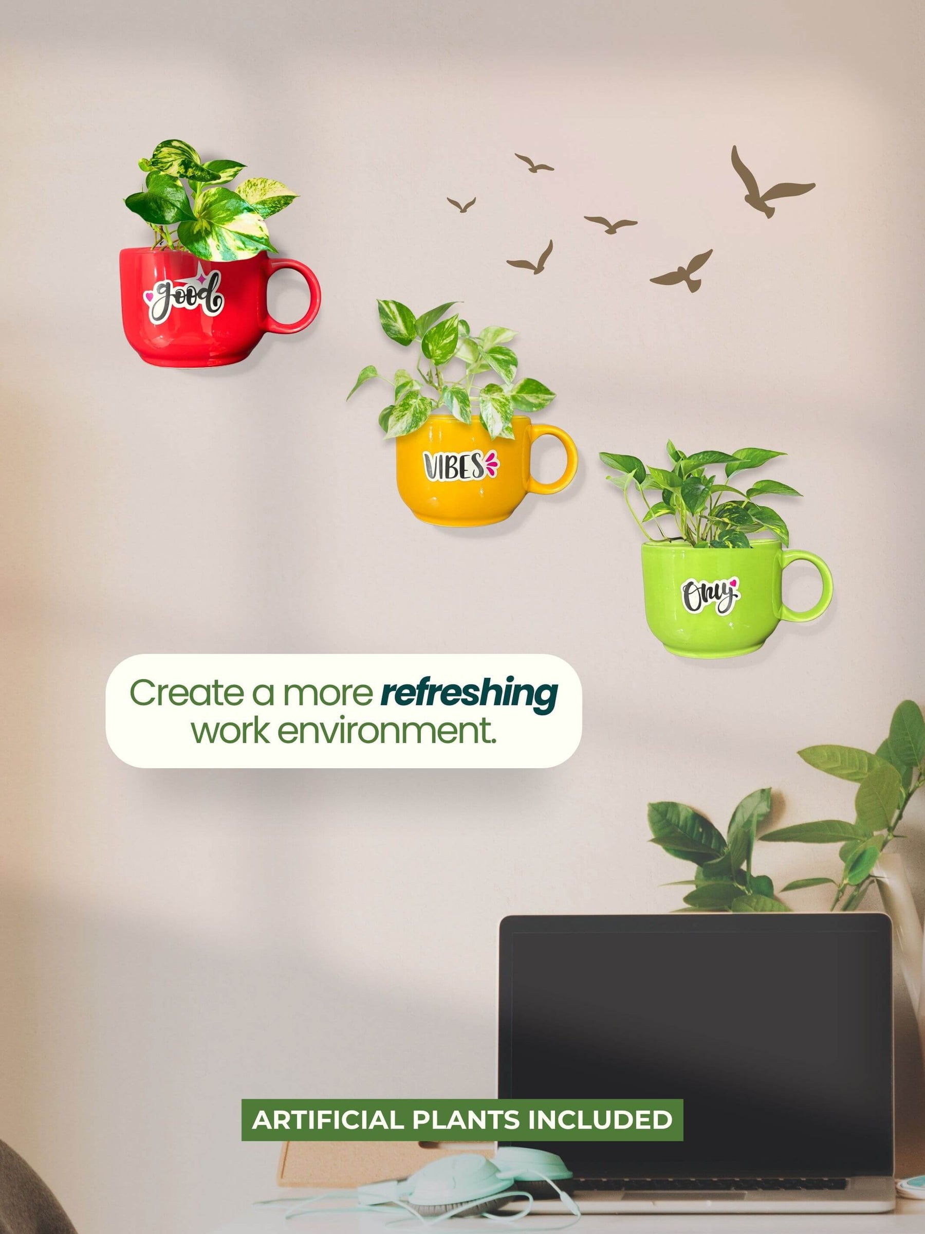 With Artificial Plants