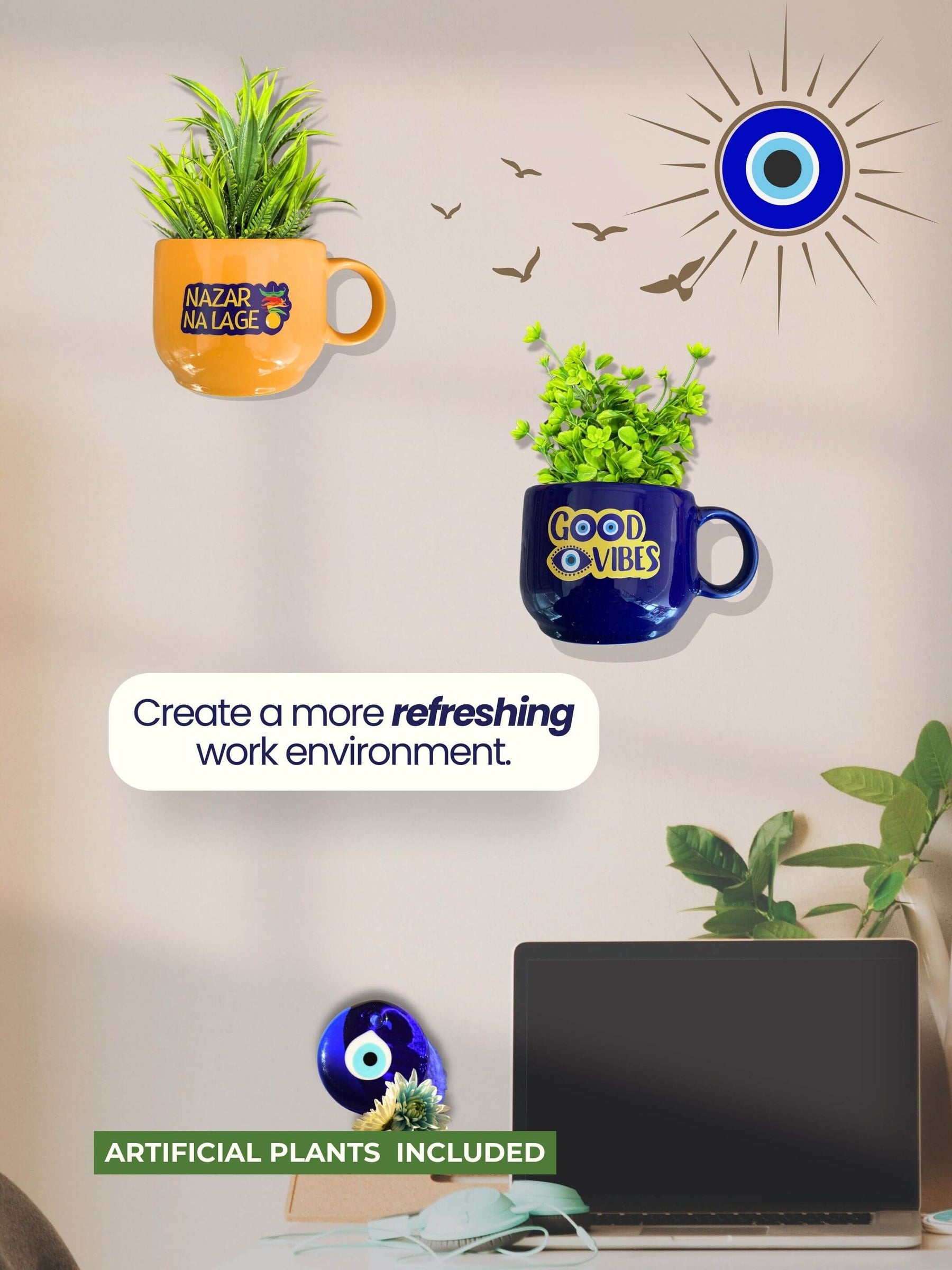 With Artificial Plants
