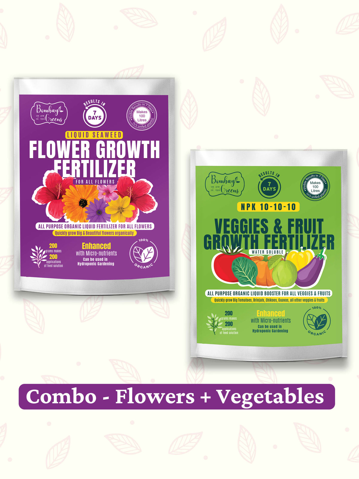 Liquid Organic Fertilizer Combo - All Flowers & Vegetables