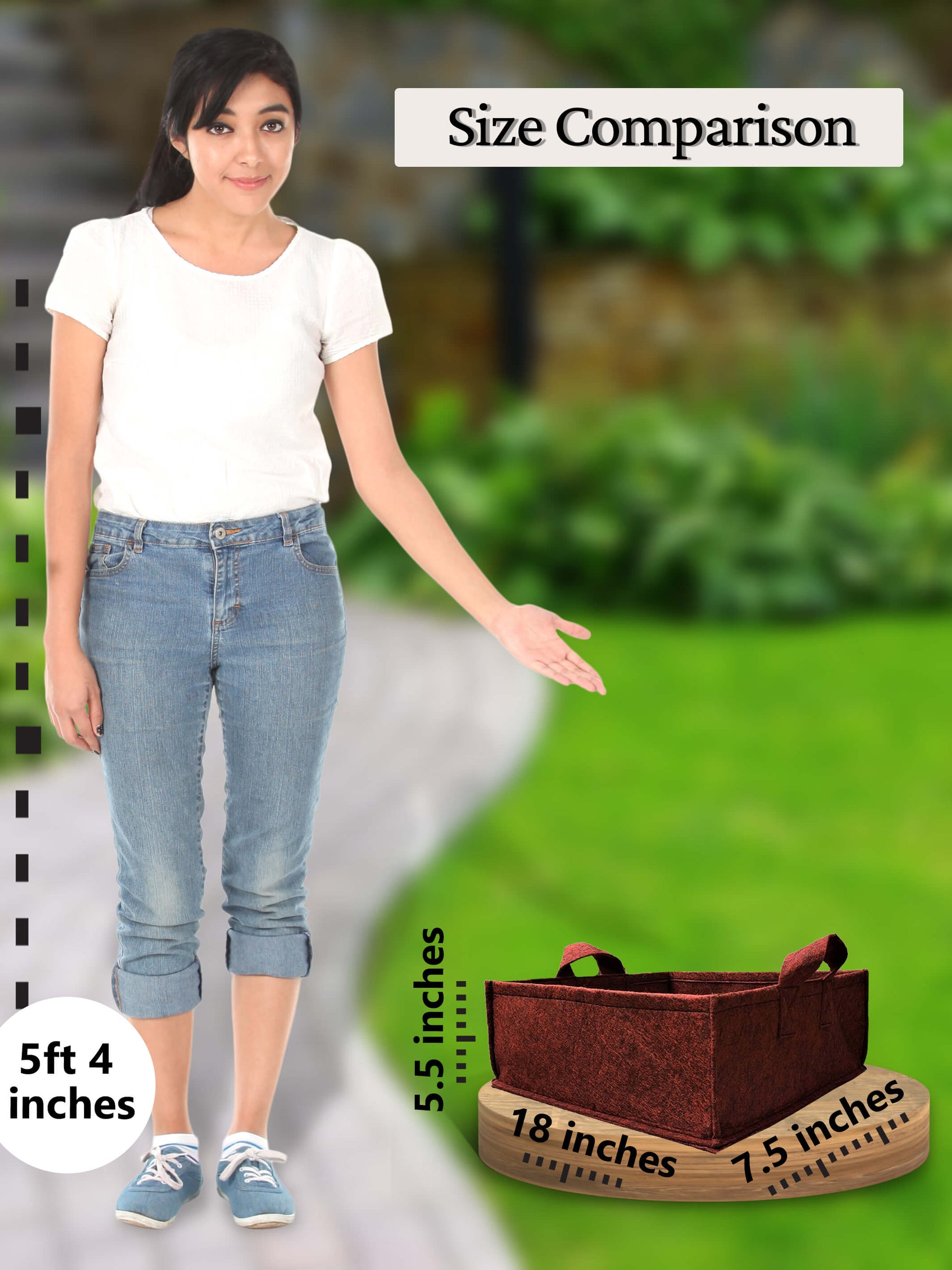 18x7.5x5.5 | Eco-Friendly Geo Fabric - (Combo of 3) - Rectangle