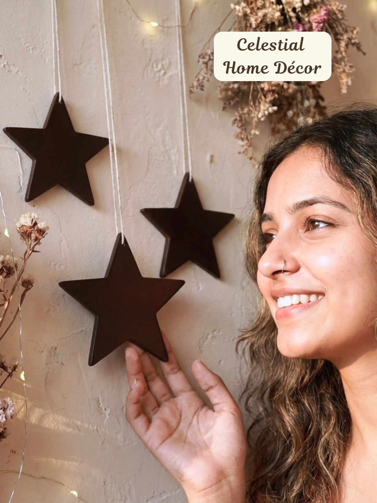 Hanging Wooden Stars