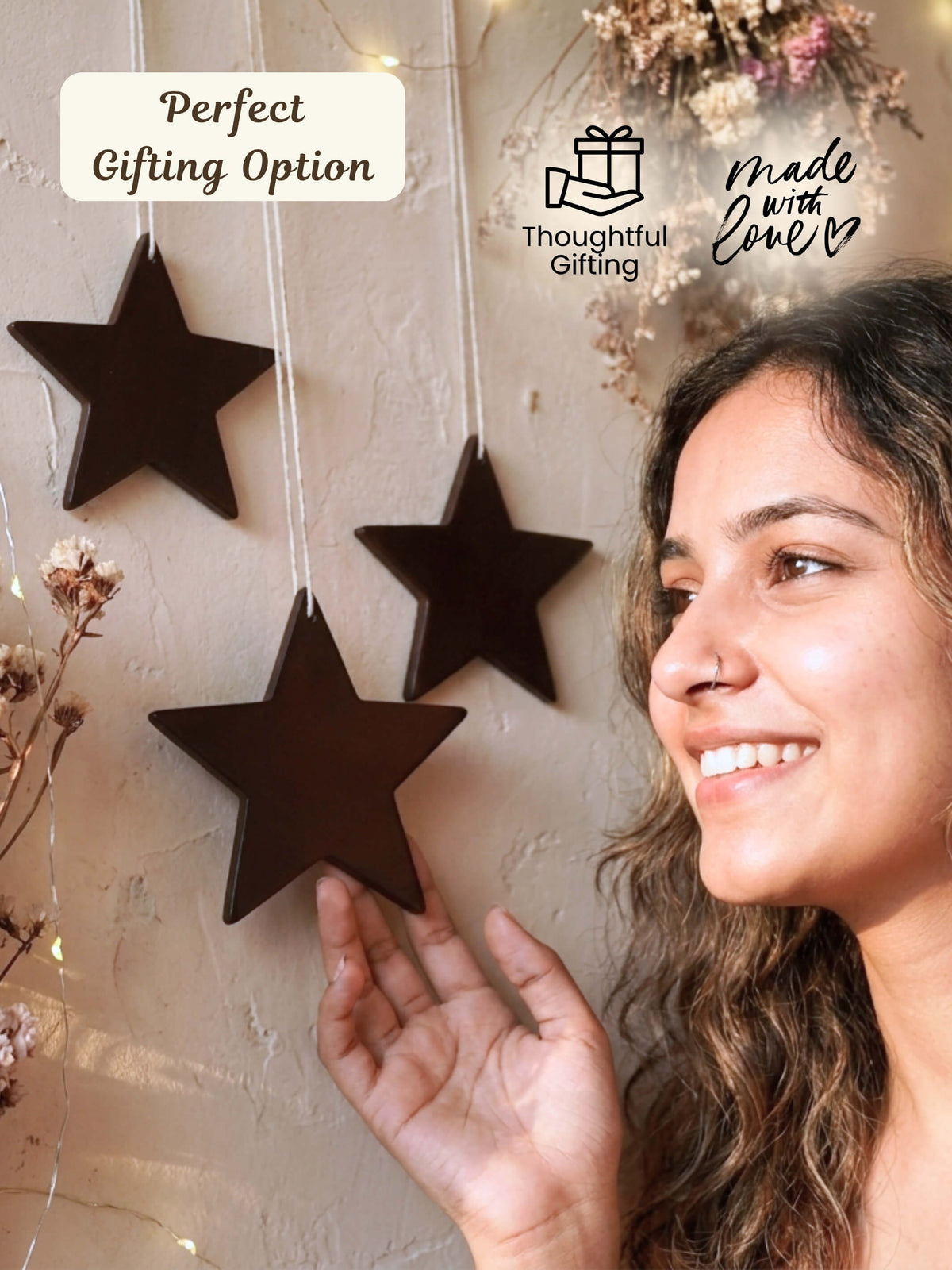 Hanging Wooden Stars