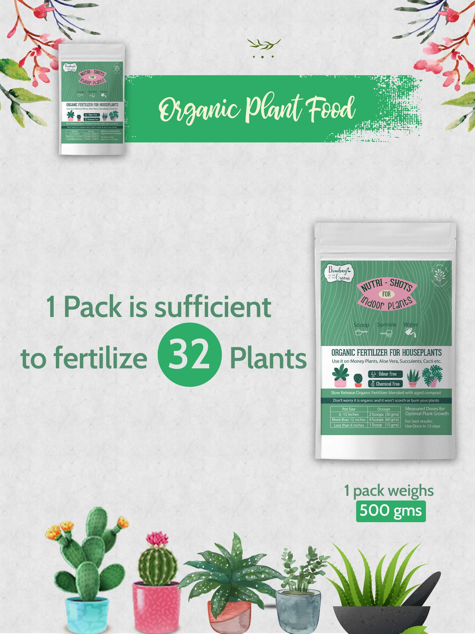 Flower Liquid Fertilizer + Indoor Plant Fertilizer-Combo