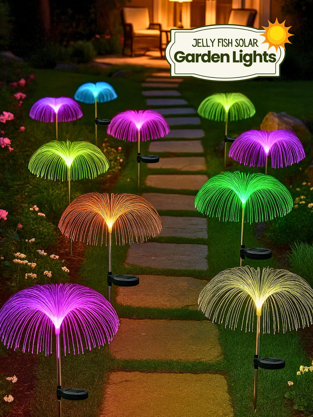 Solar Jellyfish LED Garden Lights | Pack of 2