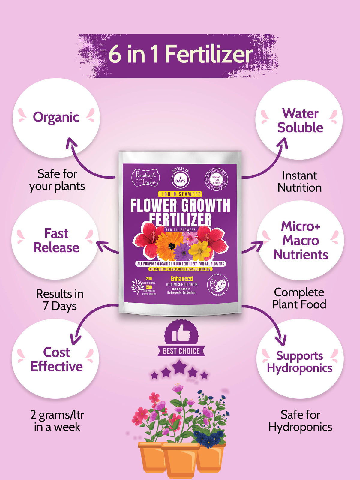 Liquid Organic Fertilizer Combo - All Flowers & Vegetables