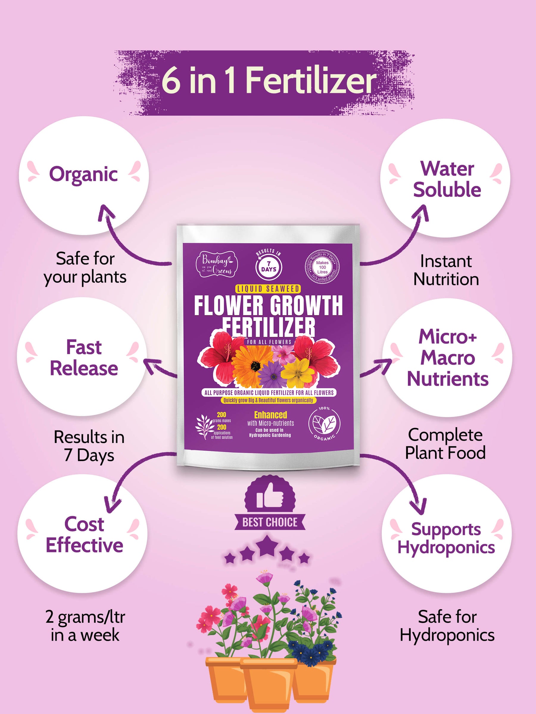 Liquid Organic Fertilizer for All Flowers