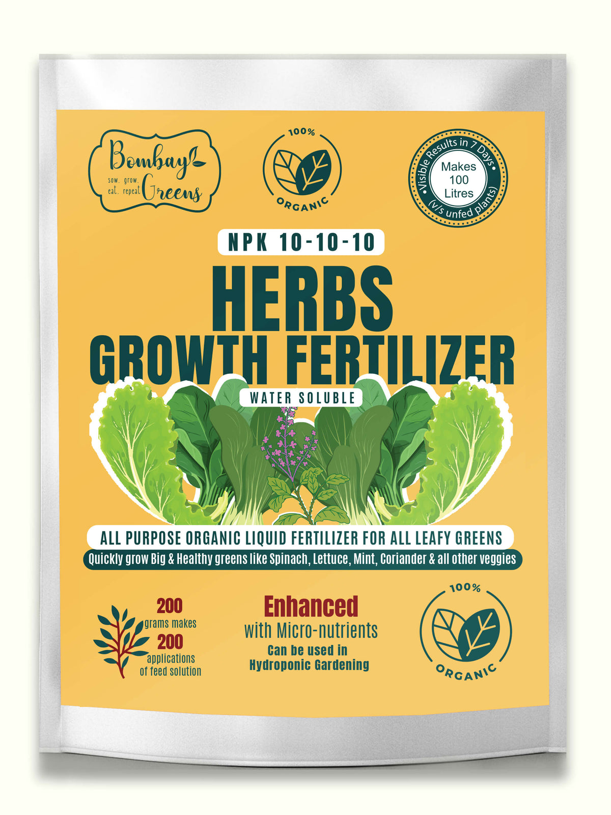 Liquid Organic Fertilizer for Herbs- NPK (10-10-10)