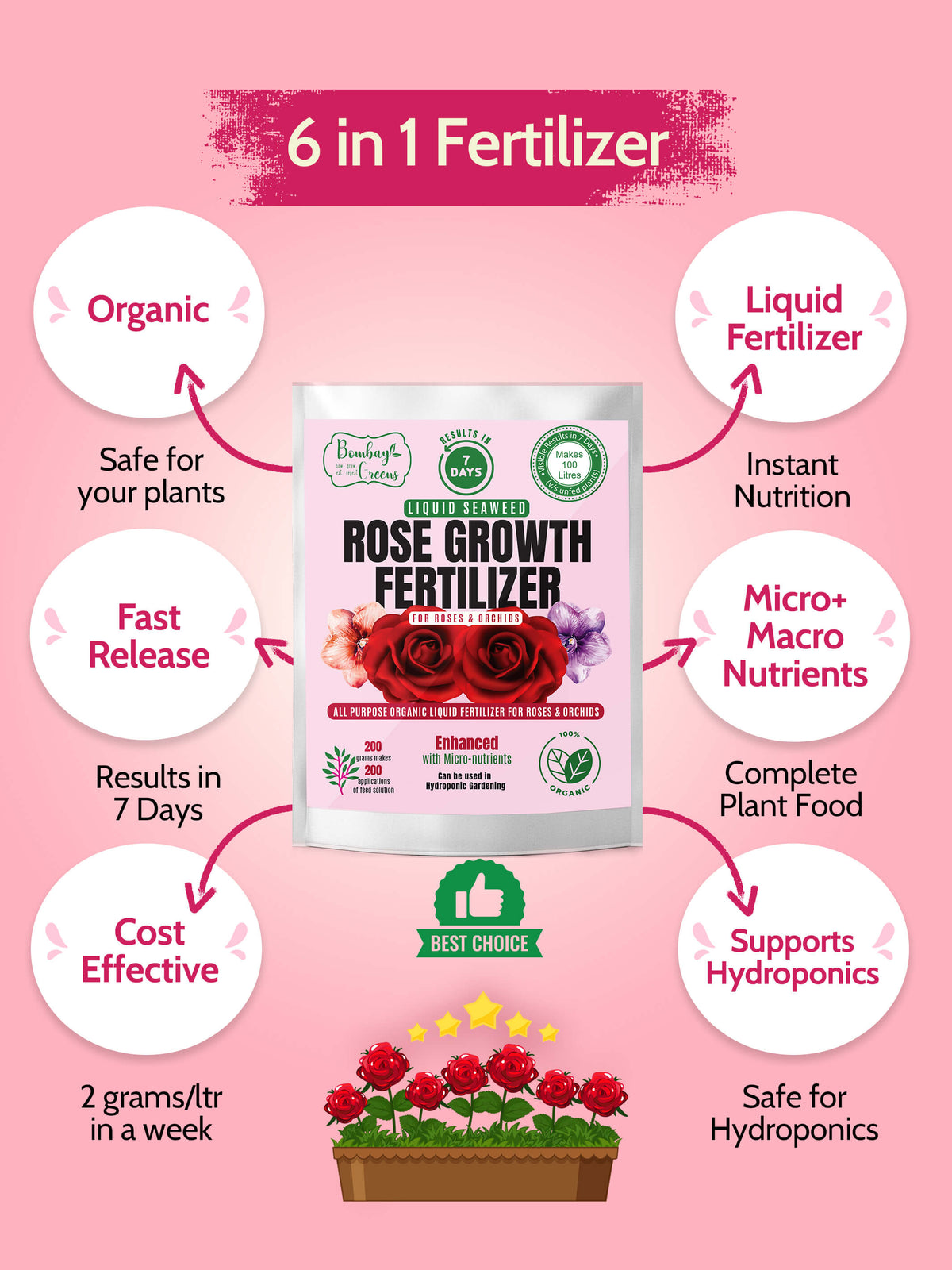 Liquid Organic Fertilizer Combo - Roses & Vegetables