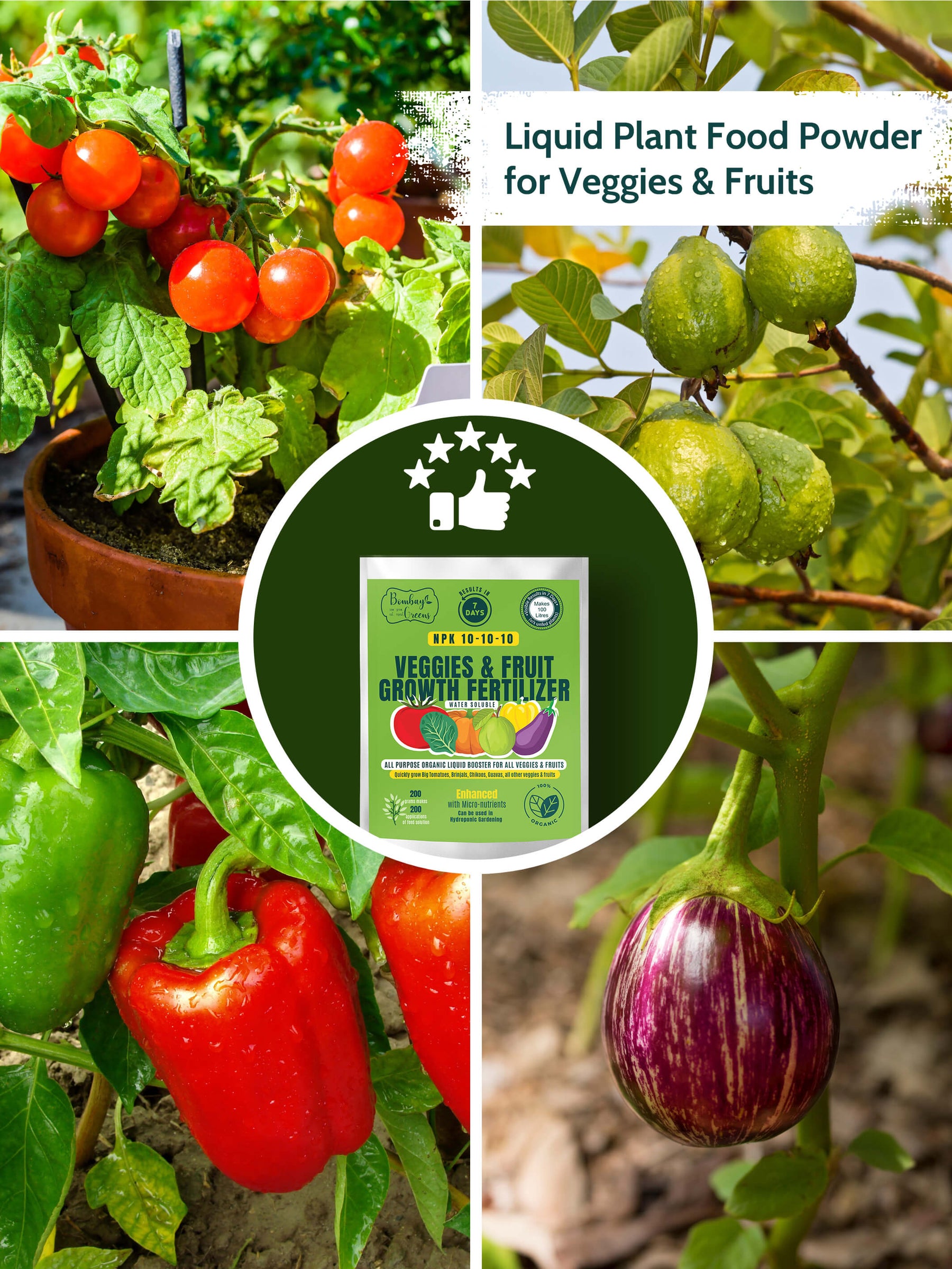 Liquid Organic Fertilizer for Vegetables & Fruits - NPK (10-10-10)