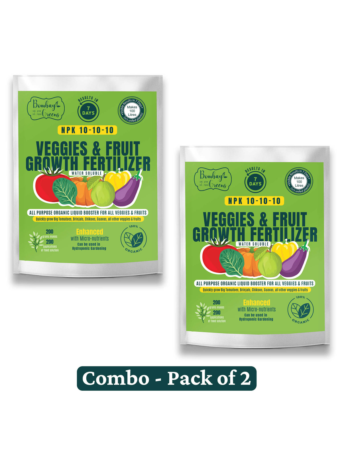 Liquid Organic Fertilizer for Vegetables & Fruits - NPK (10-10-10)