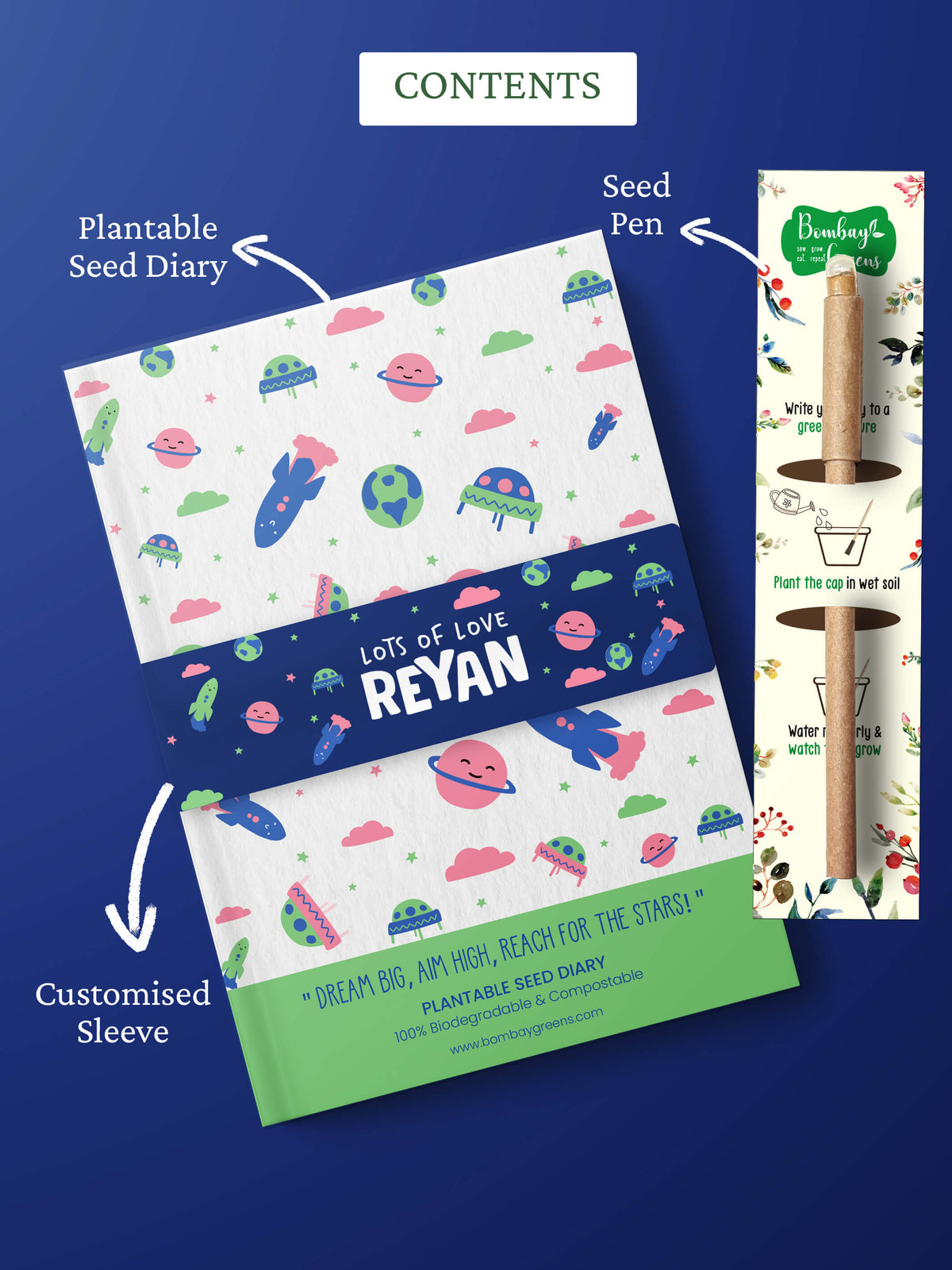 Plantable Diary + Seed Pen - Space (Pack of 20)