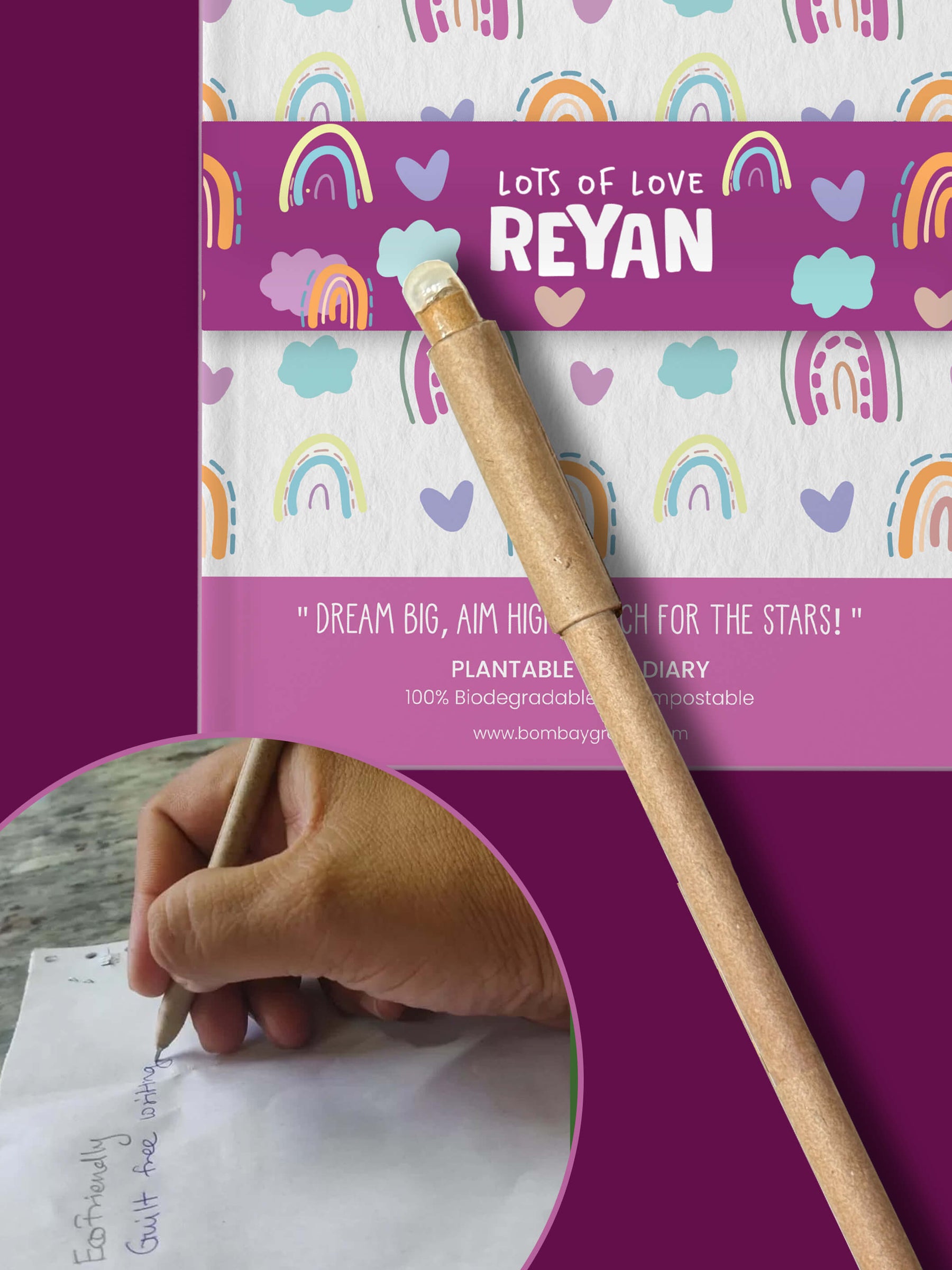 Plantable Diary + Seed Pen - Rainbow (Pack of 20)