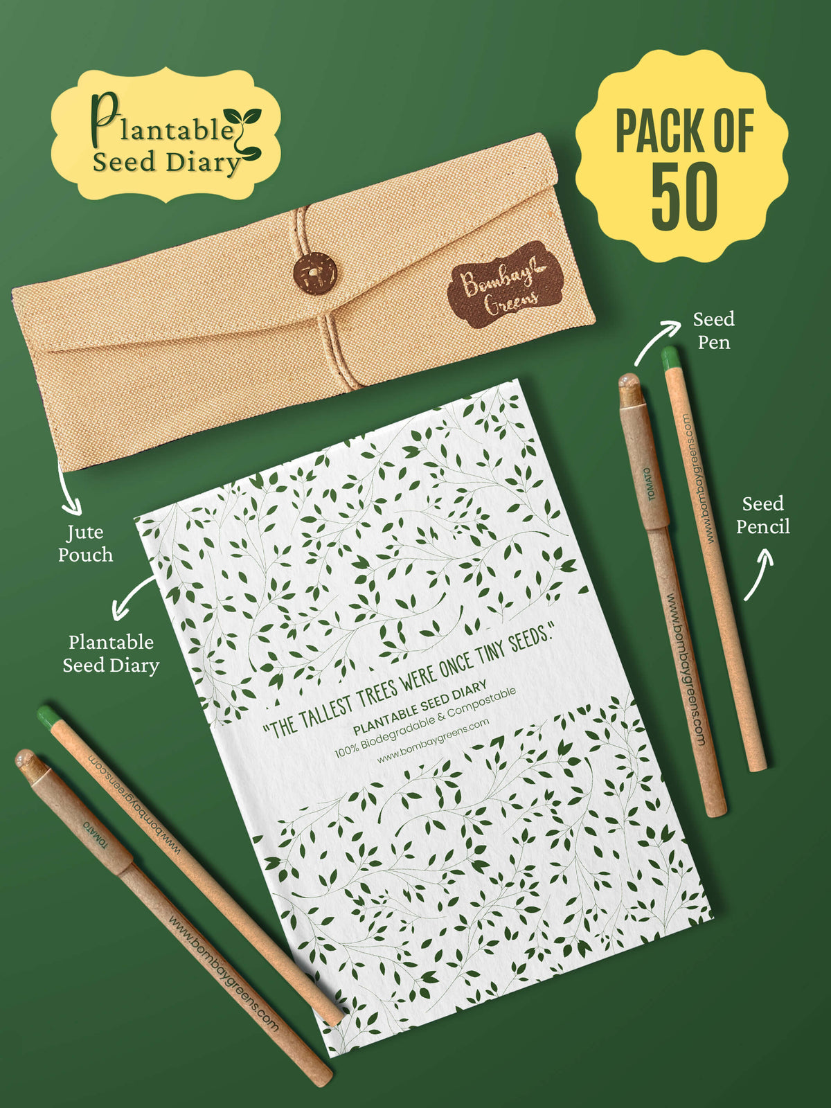 Plantable Stationery - (Pack of 50) - Corporate Gifting