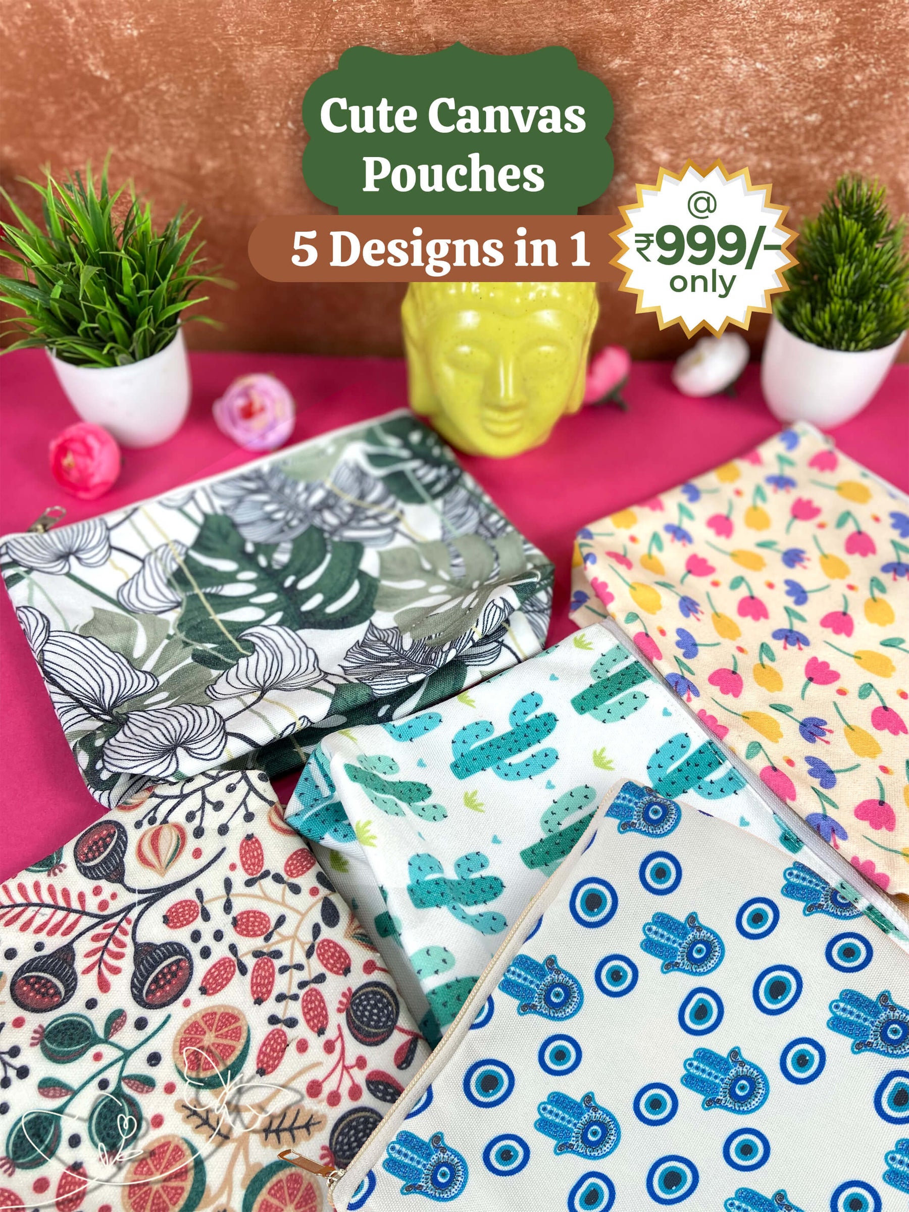 Canvas Pouches - 5 in 1