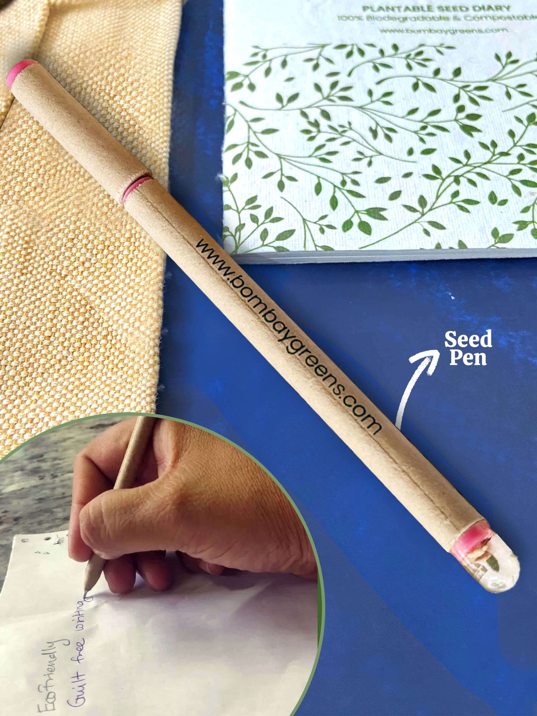 Plantable Stationery - Canvas Pouch, Seed Pen & Pencil
