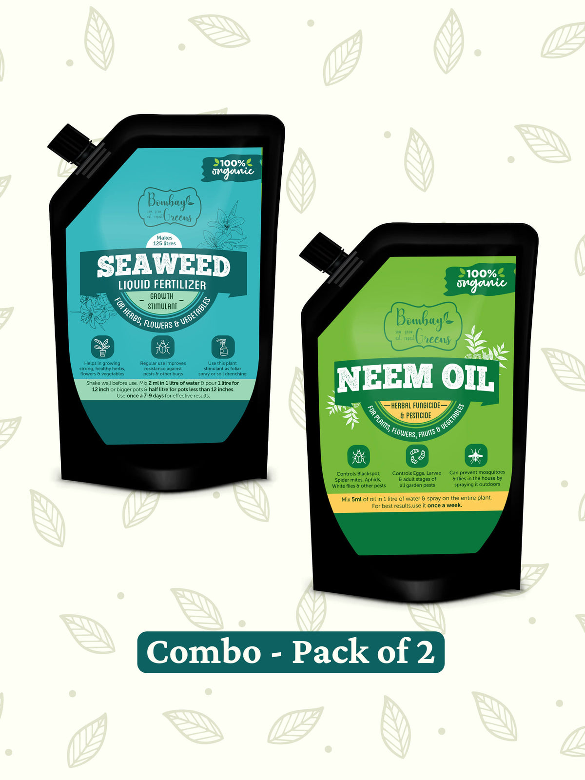 Seaweed Fertilizer Neem Oil Combo