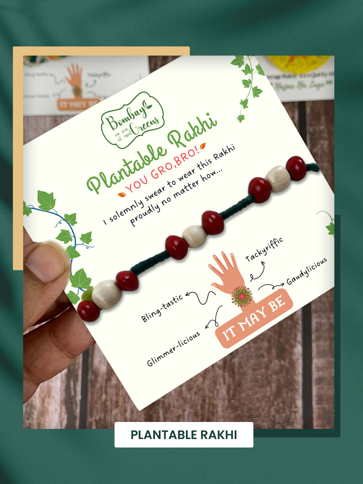 Seeds Rakhi Set- Bead Band