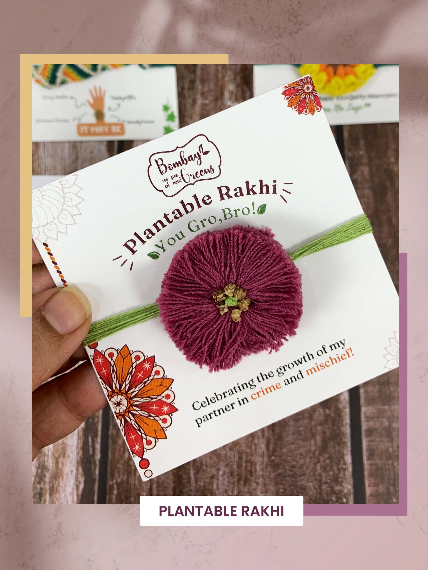 Seed Rakhi Gift Kit- Duo Set (Blooming Flower + Evil Eye)