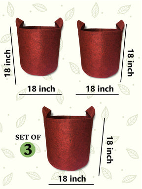 18x18 Grow Bag | Eco-Friendly Geo Fabric - (Combo of 3)