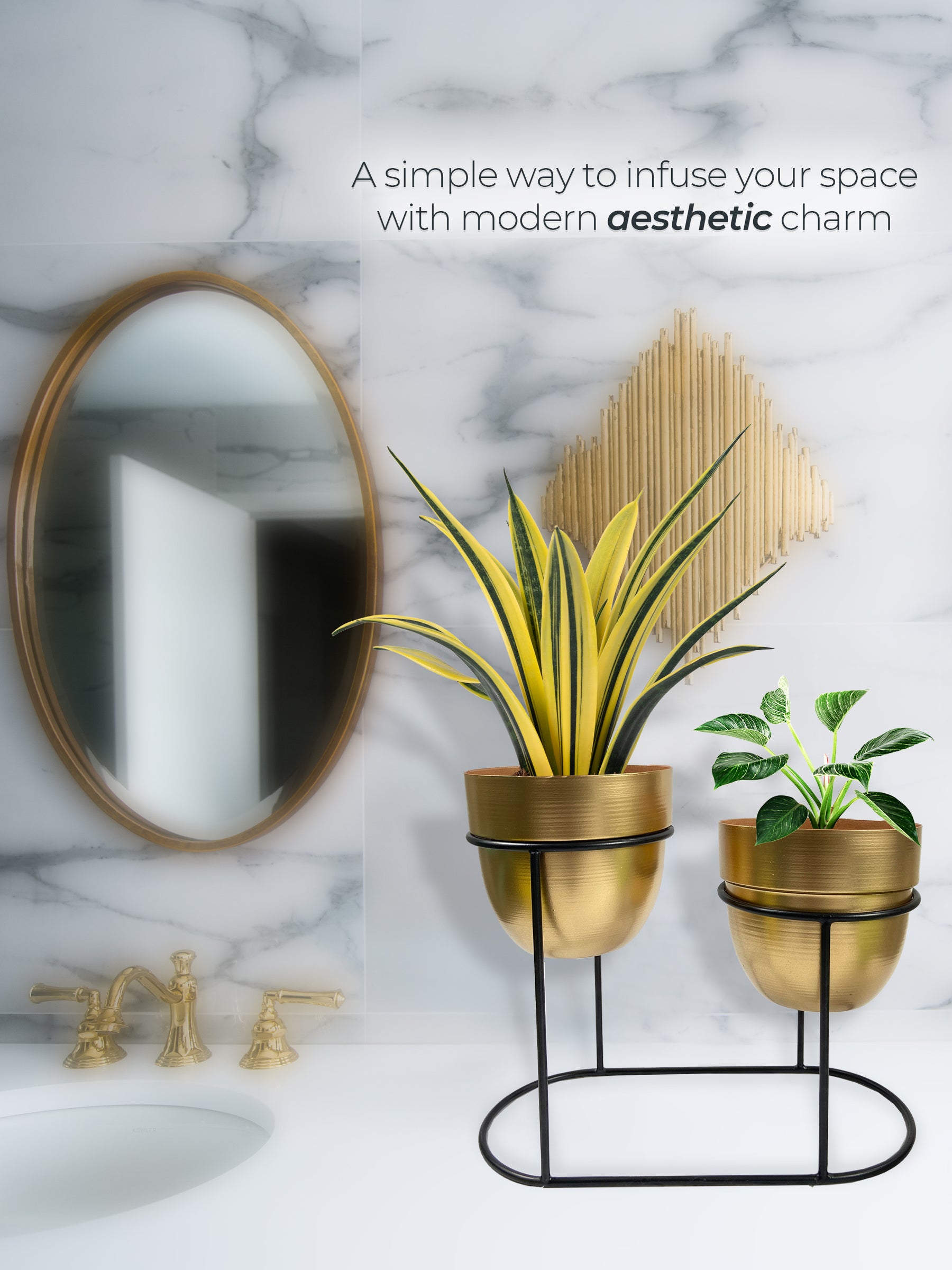 metal pot for plant