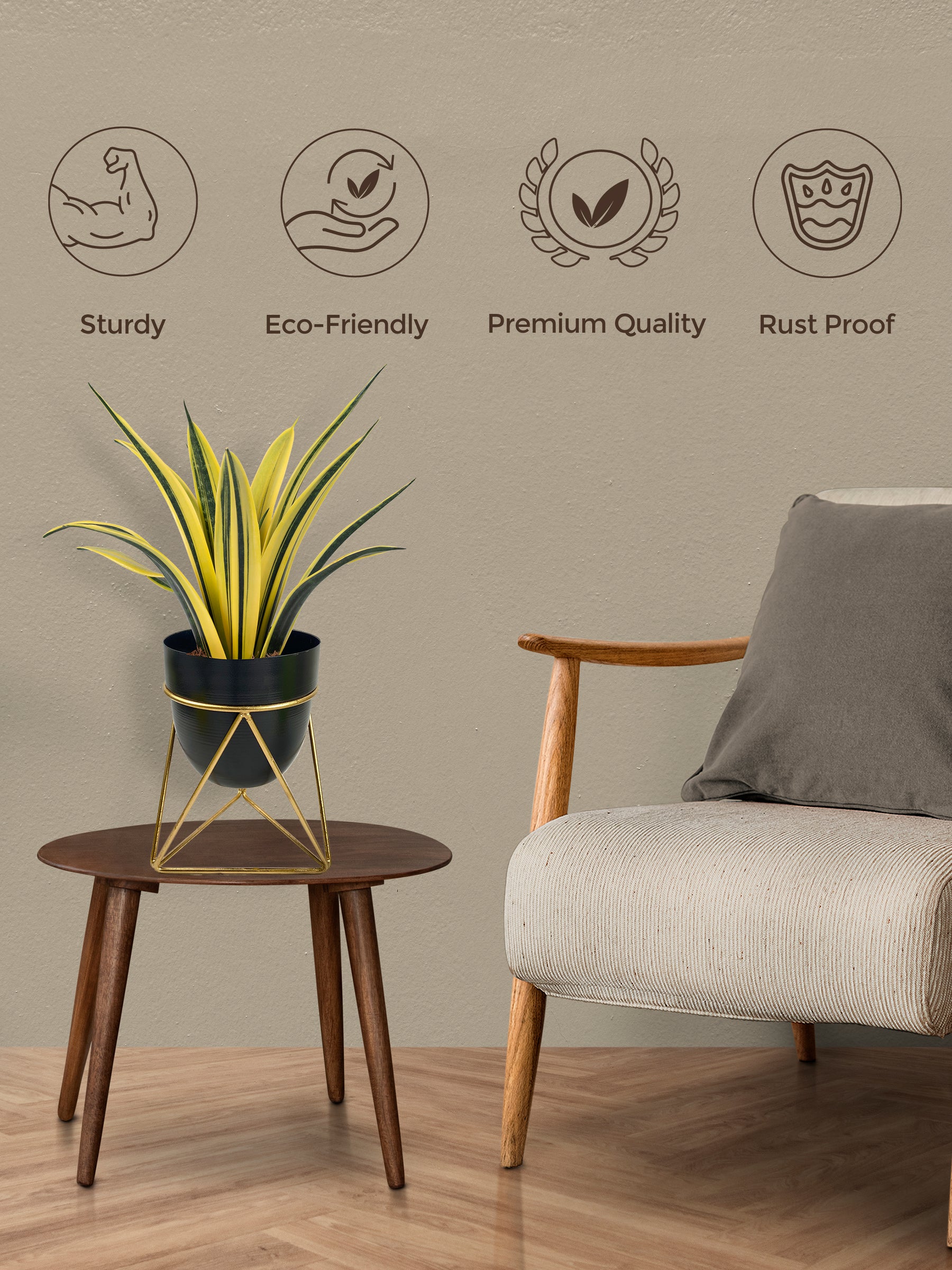 metal plant pots