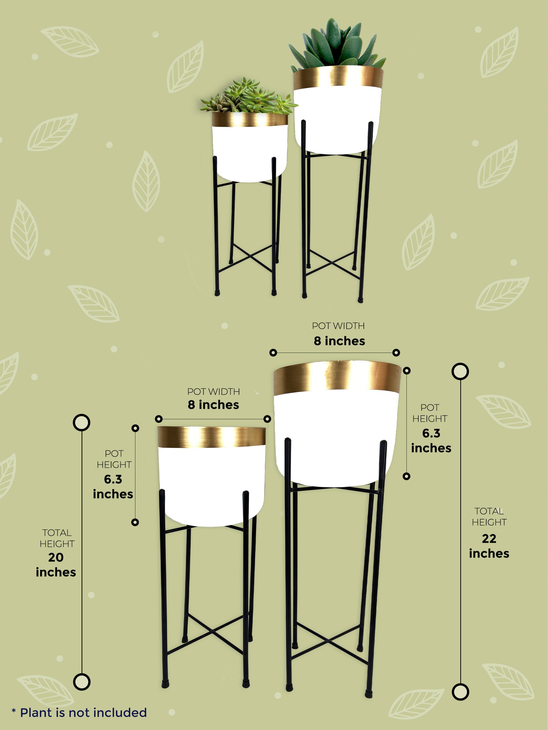 metal pots for plants