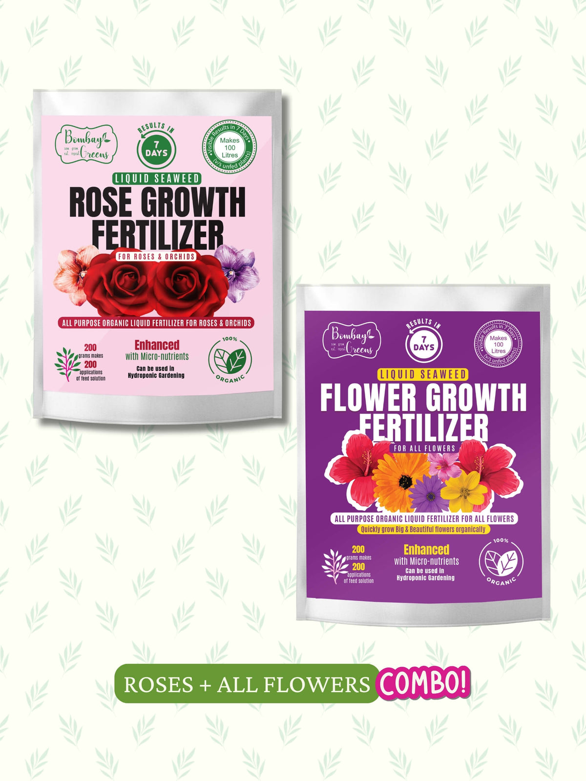 Liquid Organic Fertilizer Combo - Roses & All Flowers