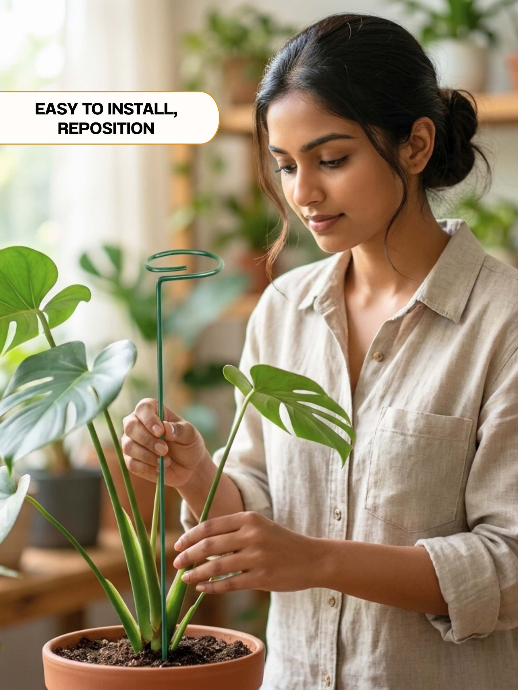 Metal Plant Stakes for Plant Support - 18 inches