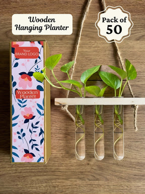 Wooden Hanging Planter for Home | Pack of 50