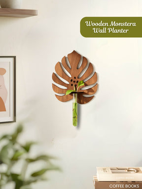 Wooden Monstera Wall Planter - Pack of 1