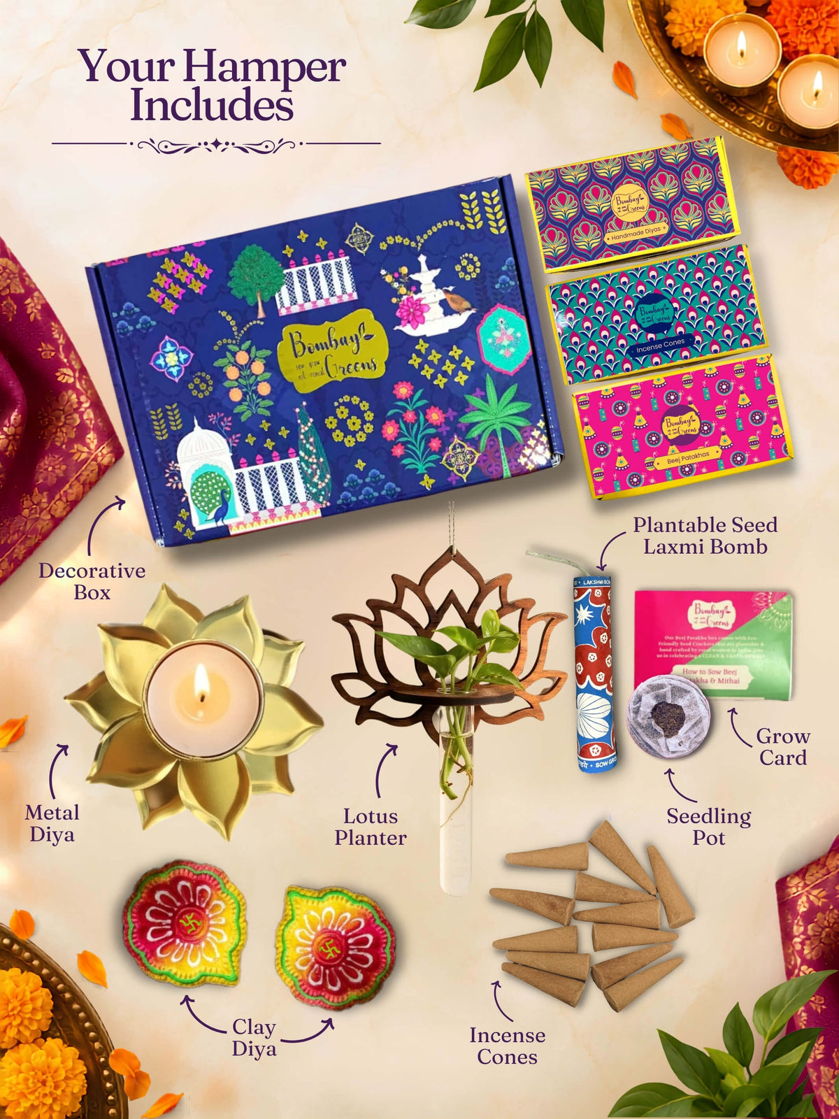 Lotus Decor Diwali Gift Set