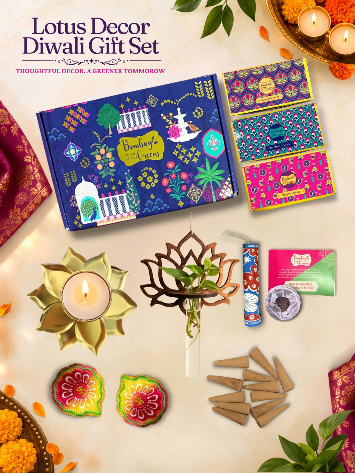 Lotus Decor Diwali Gift Set