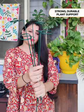 Metal Plant Stakes for Plant Support - 18 inches