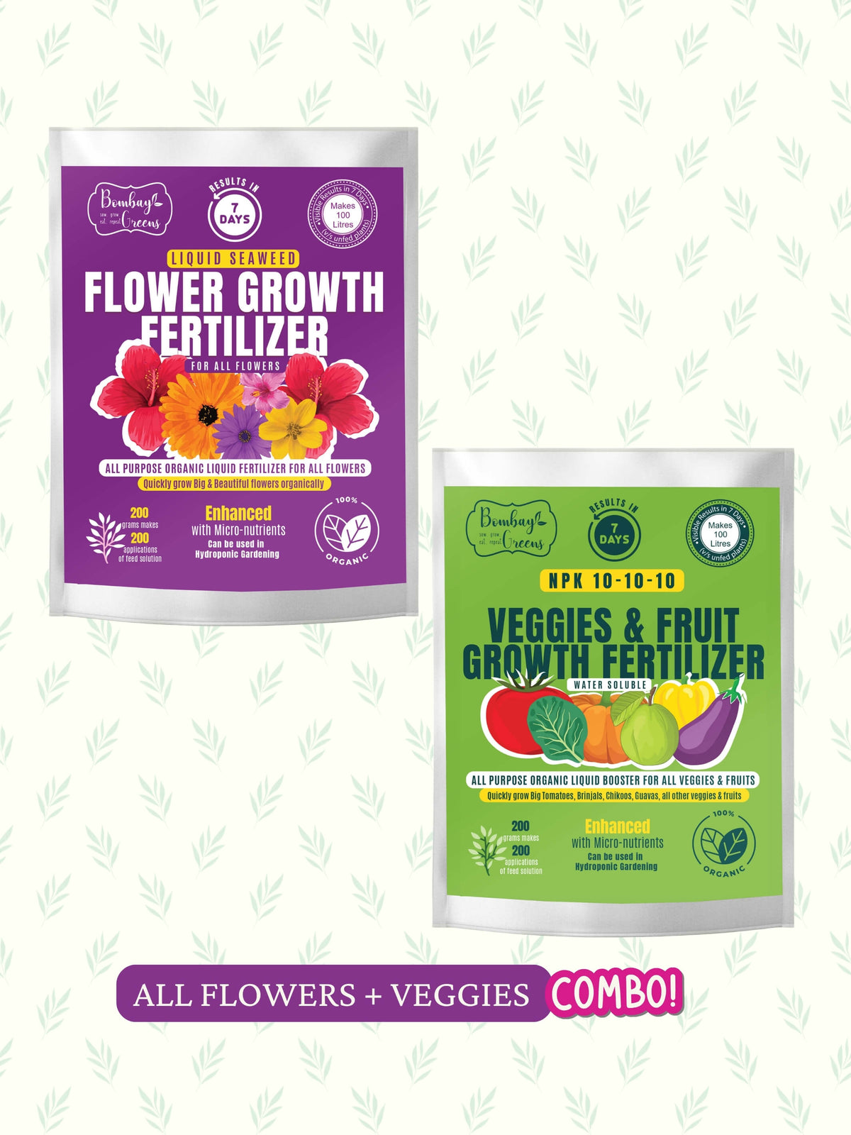 Liquid Organic Fertilizer Combo - All Flowers & Vegetables