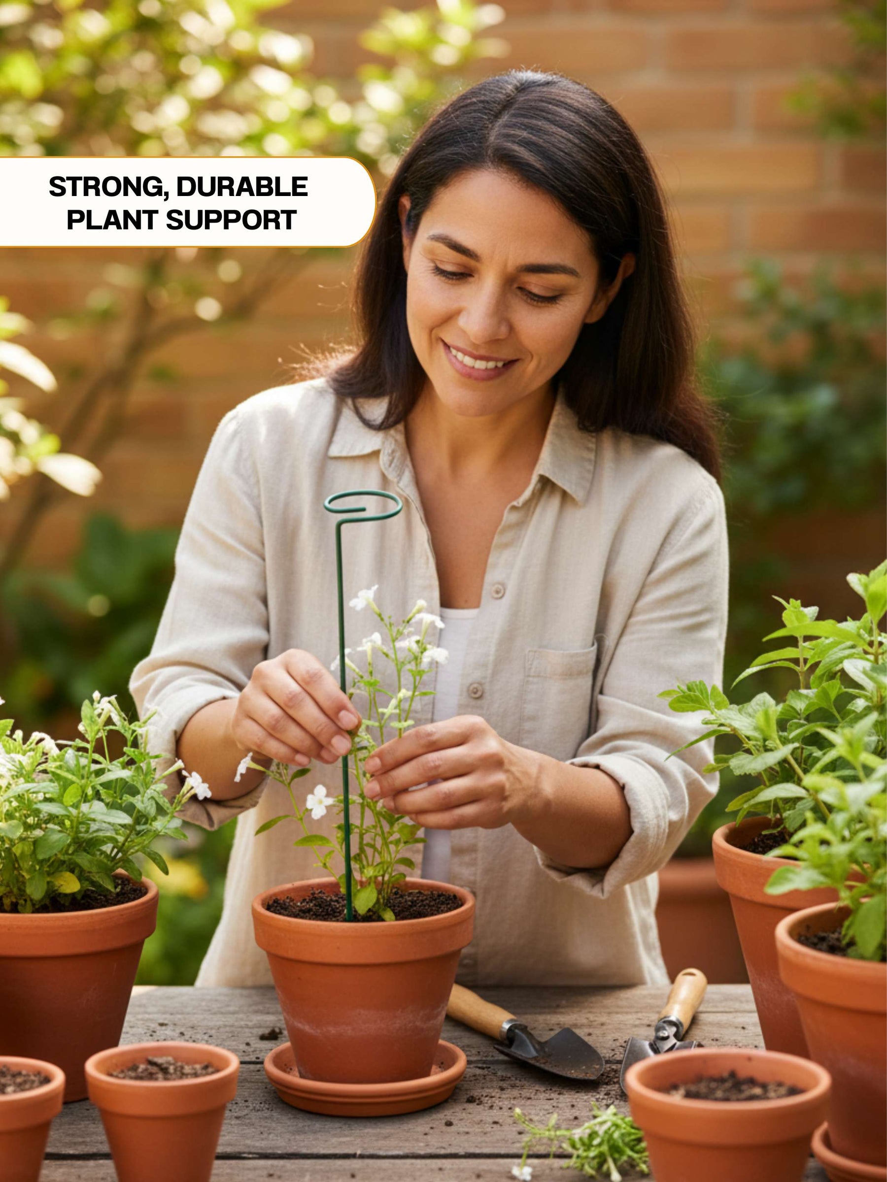 Metal Plant Stakes for Plant Support - 18 inches