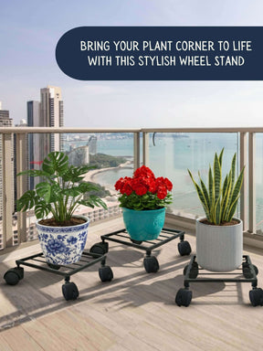 Metal Plant Stand with Wheels (3 pcs)
