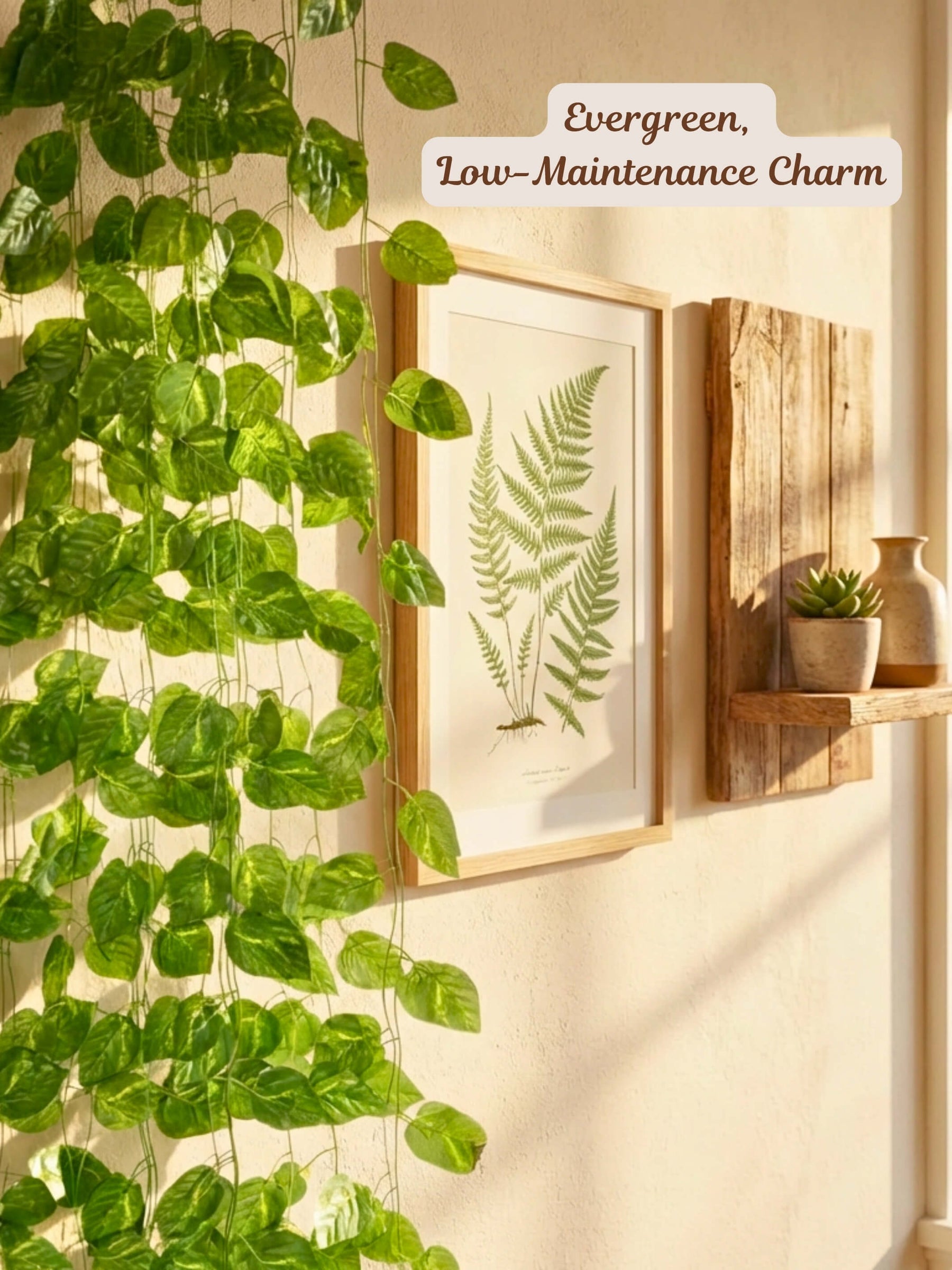 money plant wall hanging Artificial Money Plant Vines (12 Pcs)