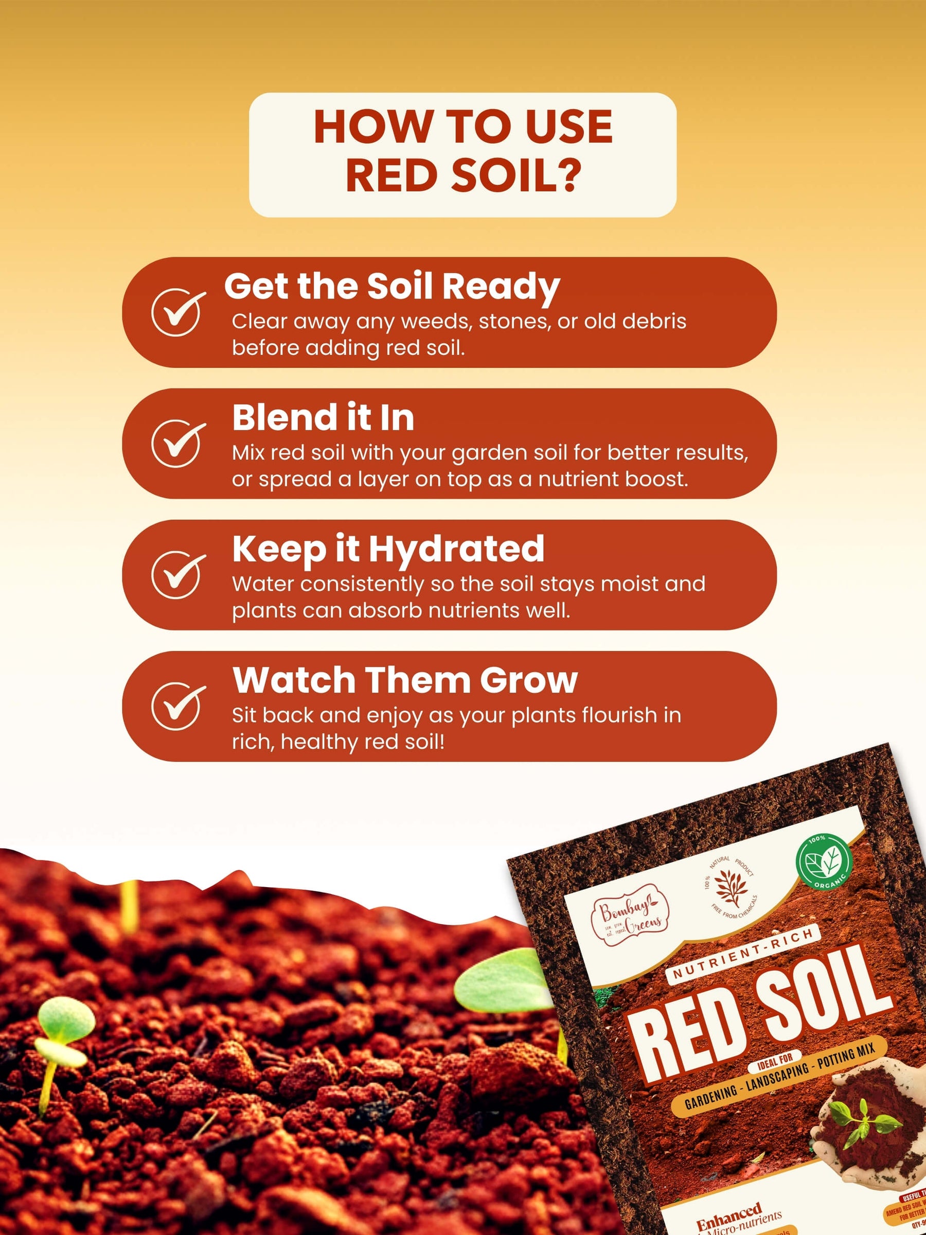 Red Soil for Plants | 100% Natural Organic Red Soil for Gardening