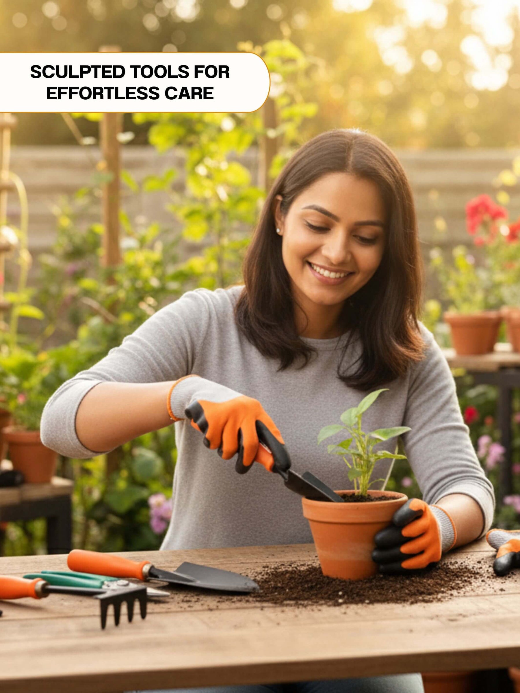 6 in 1 Gardening Tools Kit with Free Tools Box