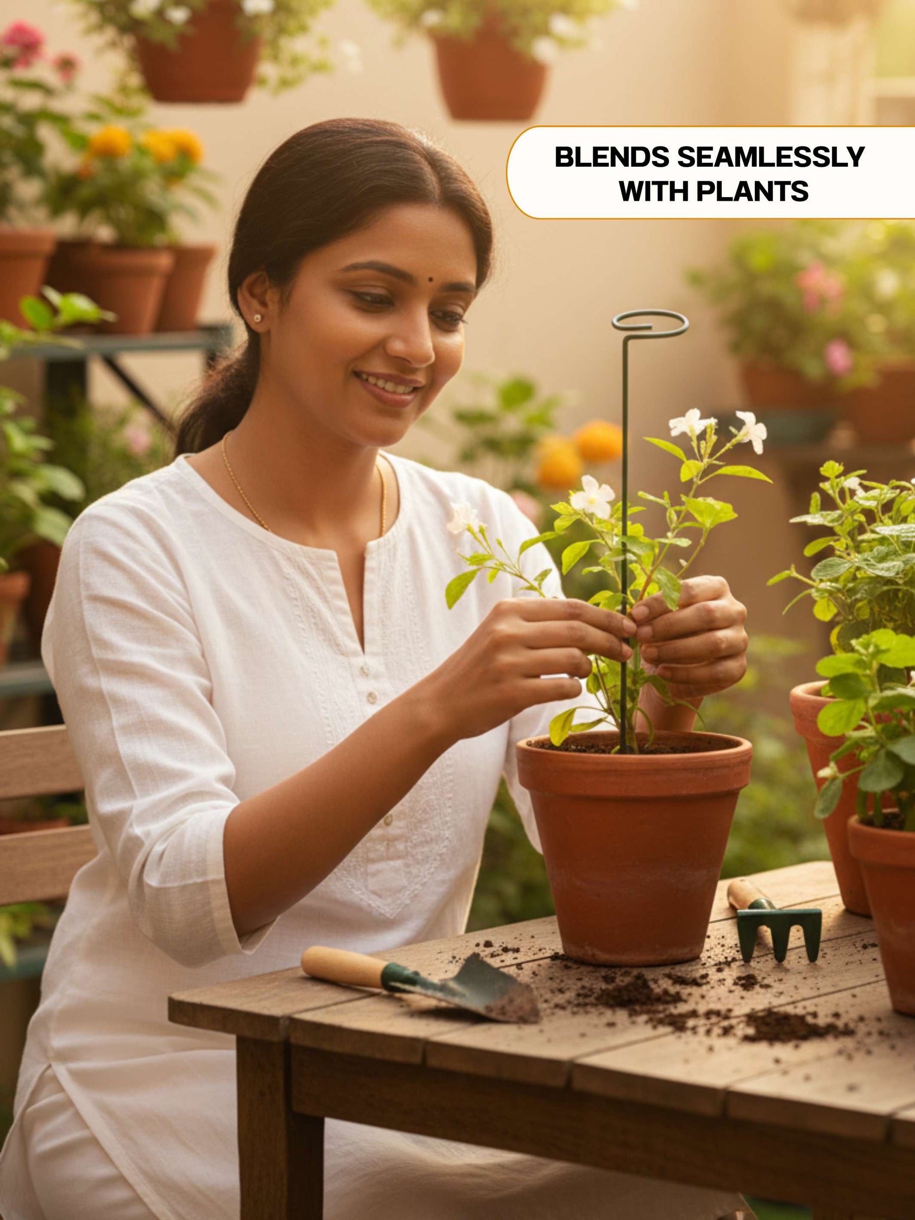 Metal Plant Stakes for Plant Support - 18 inches