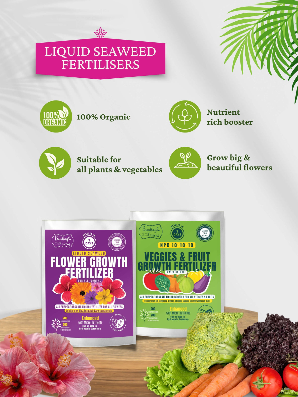 Liquid Organic Fertilizer Combo - All Flowers & Vegetables