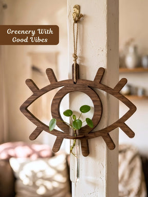 Evil Eye Wooden Test Tube Planter - 1 pc