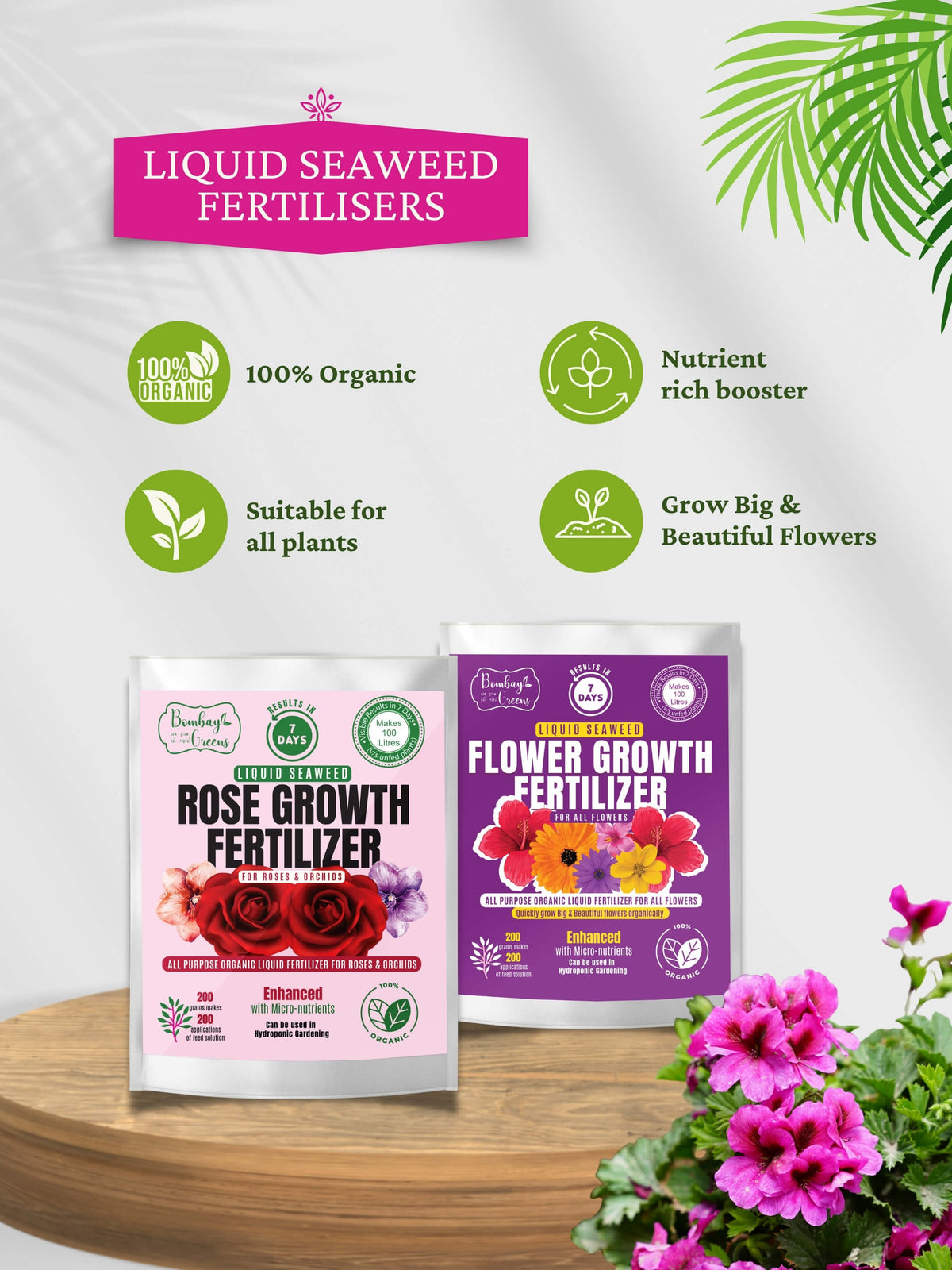 Liquid Organic Fertilizer Combo - Roses & All Flowers